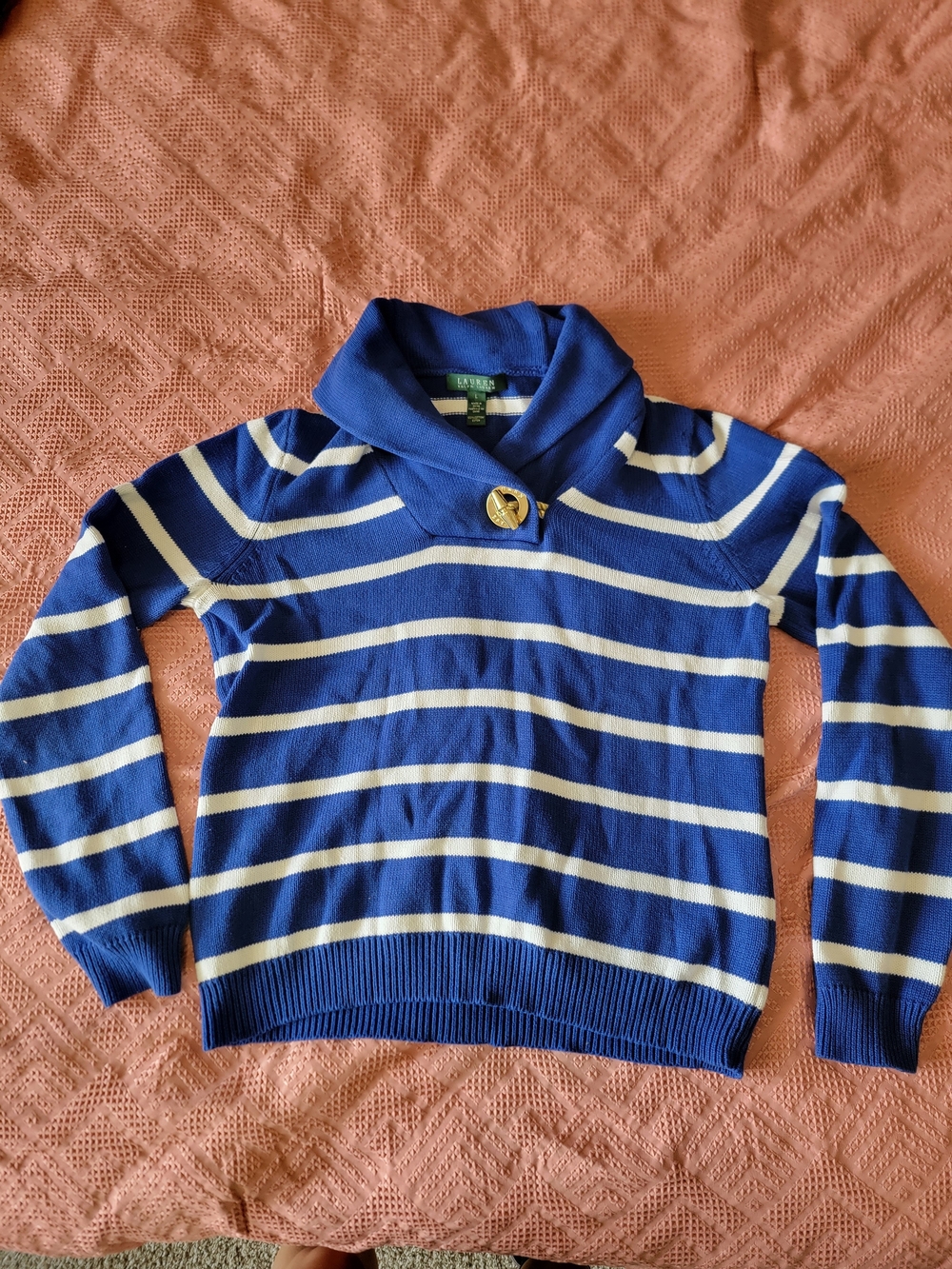 Ralph Laren Sweter Size L / Talbots Purple Long Sleeve T- Shirt